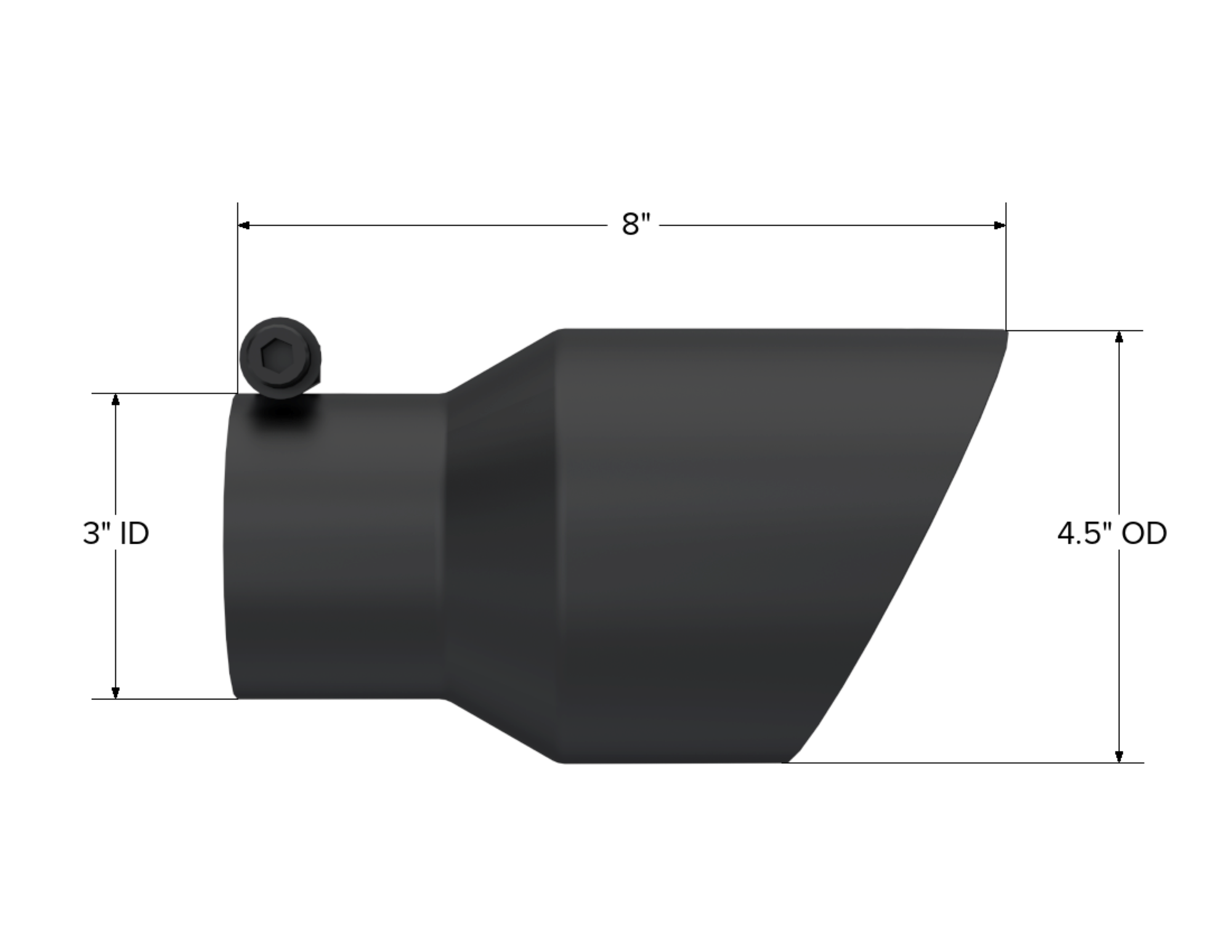 MBRP Exhaust 4.5\" OD Dual Wall Angled Tip